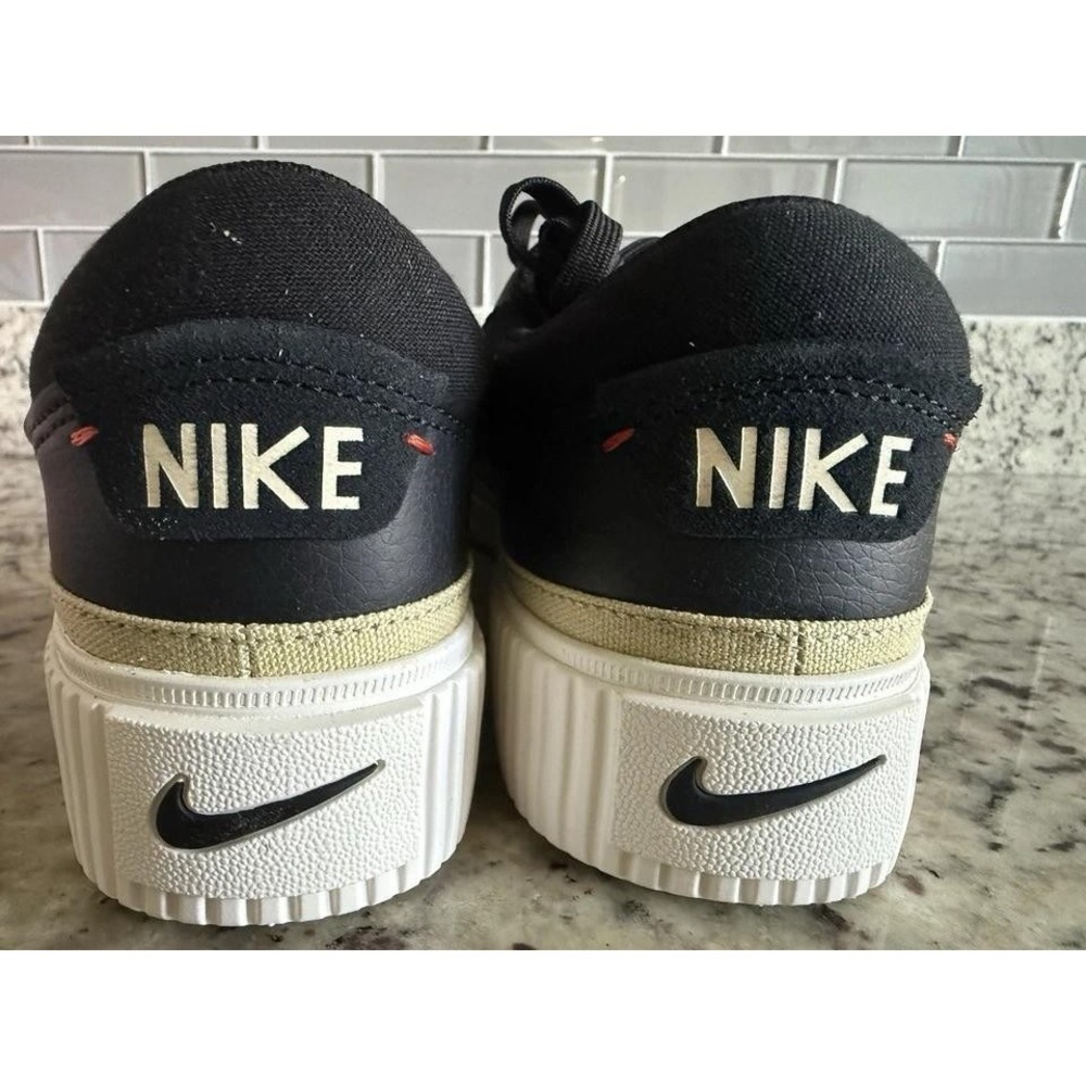 Nike Court Legacy Lift Sneakers Black Khaki Sail HF9548-001 Women's 11 Cheetah - Picture 2 of 7